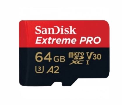 Memoria Flash SanDisk Extreme Pro, 64GB MicroSDXC Clase 10, con Adaptador