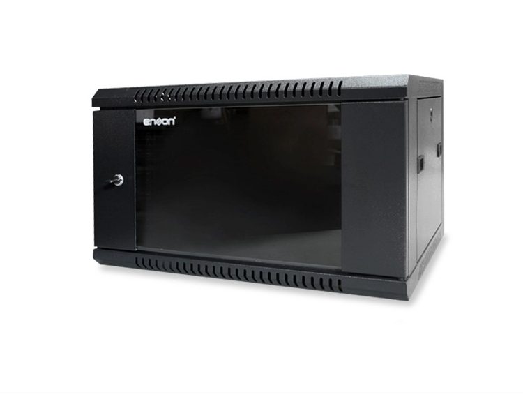 Enson Gabinete de Pared 6U, hasta 60KGs, Negro