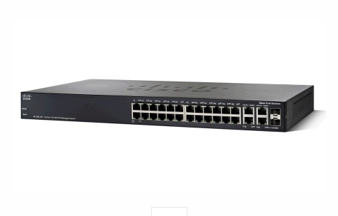 Switch Cisco Fast Ethernet SF300, 24 Puertos 10/100Mbps + 2 Puertos 10/100/1000Mbps, 12.8Gbit/s, 16.000 Entradas – Gestionado
