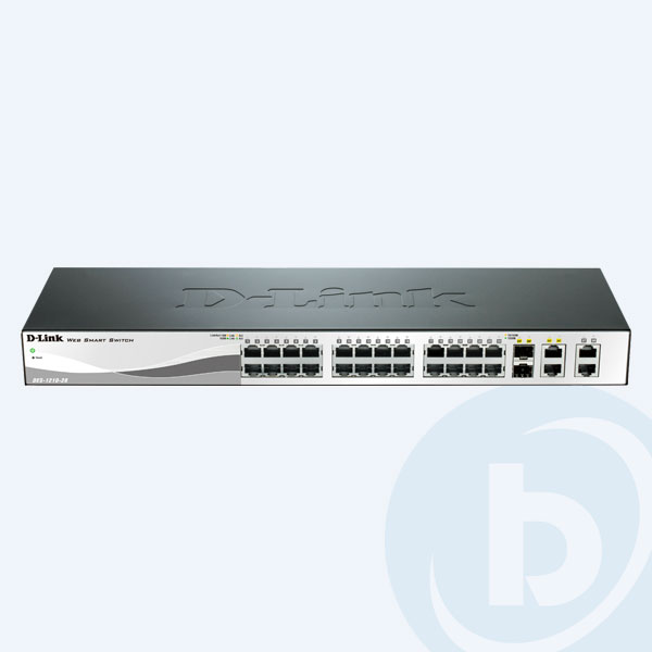 DES-1210-28P - Switch D-Link, 24 Puertos PoE 10/100, 2 Puertos 10/100/1000, 2 Puertos Combo SFP