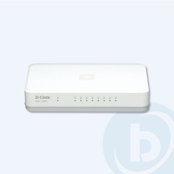 DGS-1008A - Switch D-Link, 8 Puertos 10/100/1000Mbps,