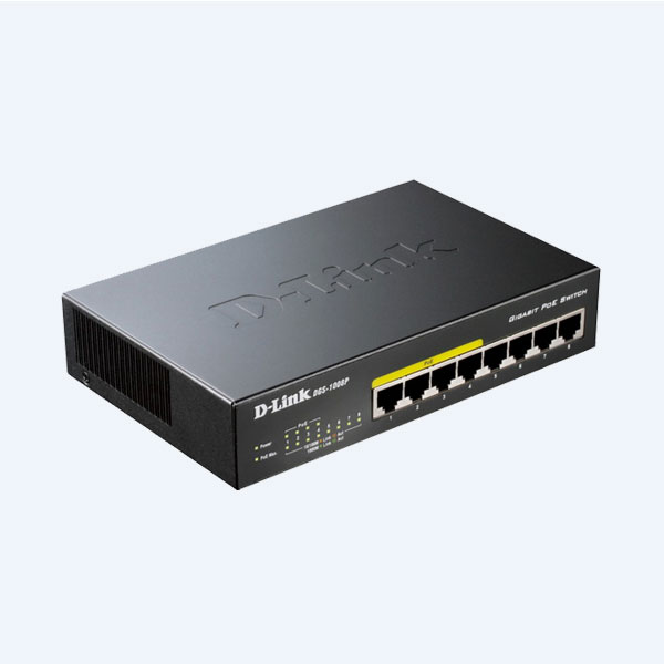 Switch D-Link, 8 Puertos Gigabit, 4 puertos PoE