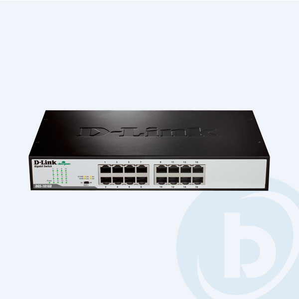 DGS-1016D - Switch D-LINK, 16 Puertos Gigabit 10/100/1000 Mbps