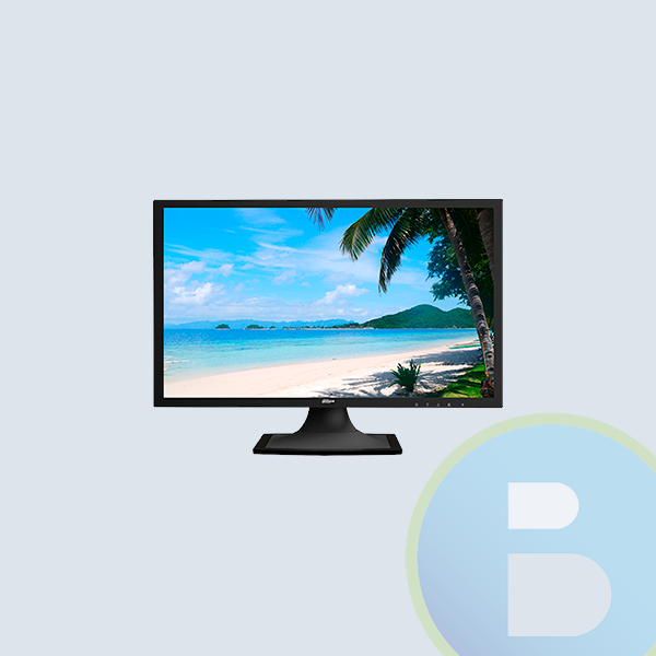 DHL22F600 - Dahua Monitor LCD 20.7" para Videovigilancia, HDMI/VGA, 1920 x 1080, Widescreen, Negro