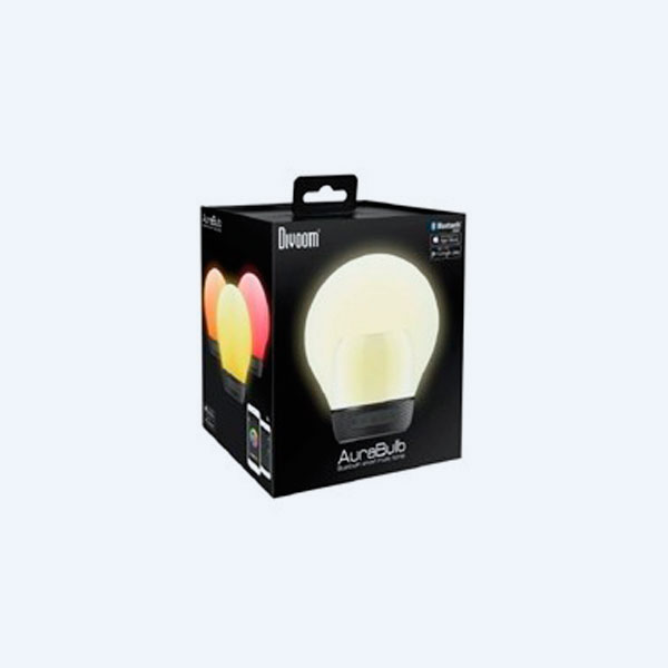 DIV502 - Bocinas Manhattan DIVOOM AuraBulb, 5 Watts, Bluetooth, Negro