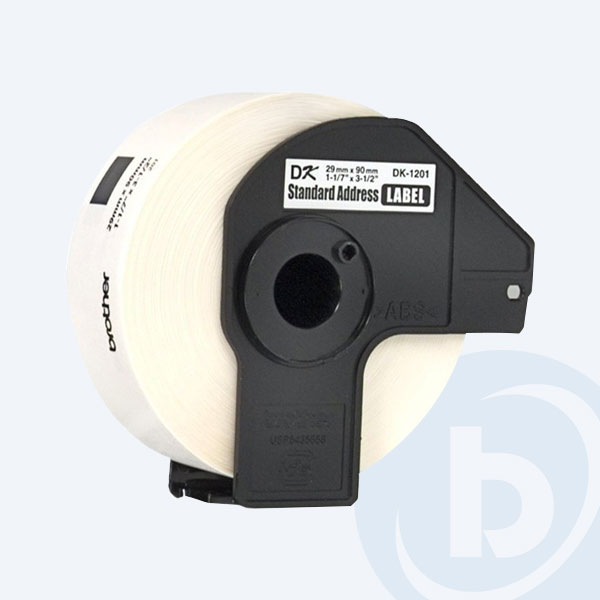 DK1201 - Rollo de Etiquetas Brother DK1201, 400 Etiquetas Blancas PreCortadas, 29 mm x 90.3 mm