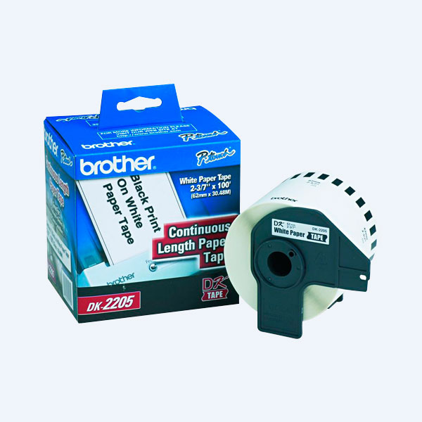 Rollo de Papel Brother DK2205, 62mmx30.4m, para QL570
