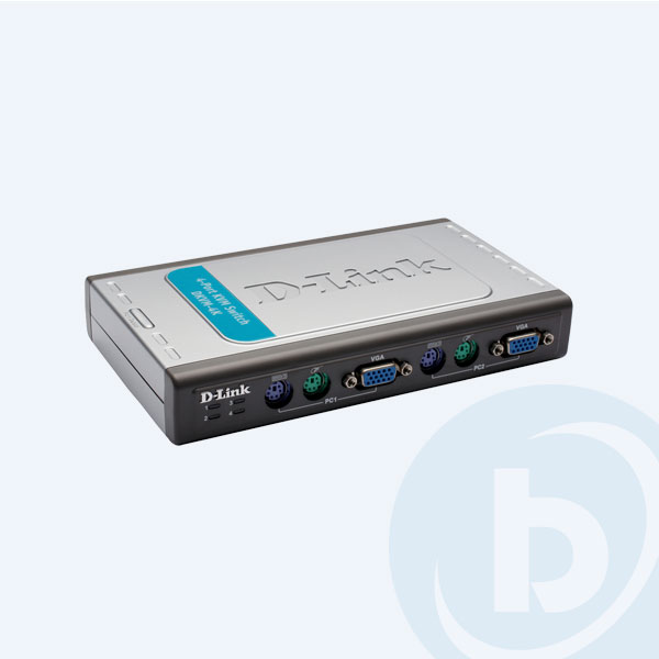 DKVM-4K - Switch KVM D-Link, 4 Puertos, PS/2, con Juego de Cables