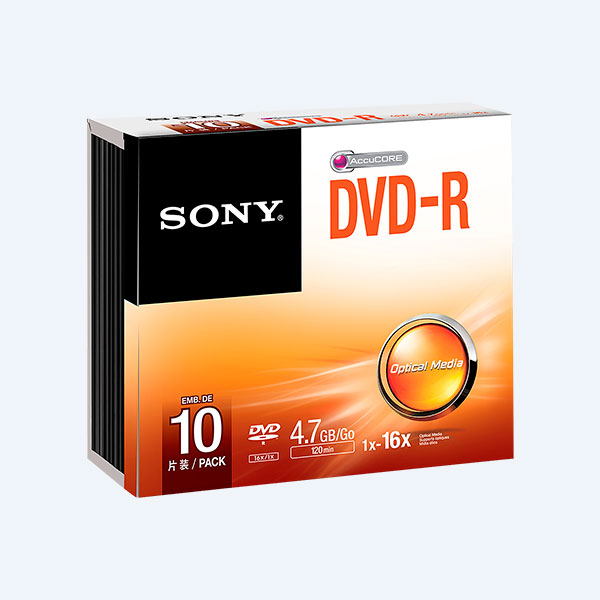 Disco DVD-R Sony, 120 min, 4.7GB, Individual