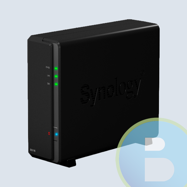 Servidor de Almacenamiento NAS Synology DS116, 1GB, DDR3, GIGABIT, USB 3.0, Rack