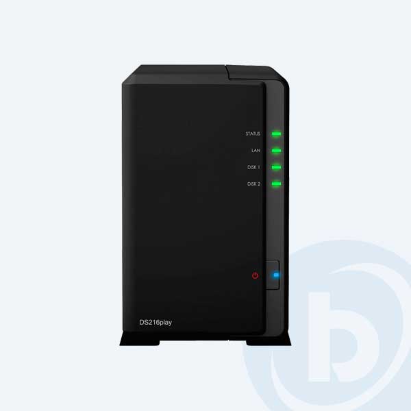 DS216PLAY - Servidor de almacenamiento NAS Synology, 2 Bah&iacute;as, USB/RJ-45, Torre