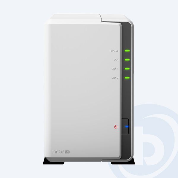 DS216SE - Servidor de almacenamiento NAS Synology DS216SE, 2 Bah&iacute;as, USB/LAN, Torre