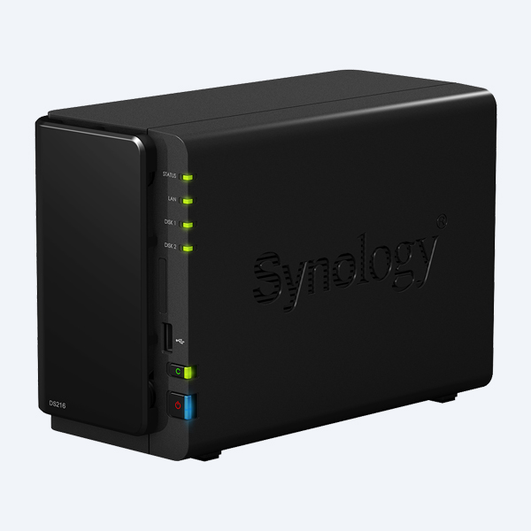 Servidor de almacenamiento NAS Synology DS216, 2 Bahías, USB/LAN, Torre