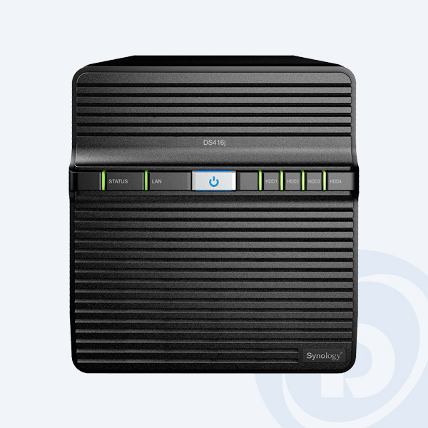 DS416J - Servidor de almacenamiento NAS Synology DS416J, 4 Bah&iacute;as, USB/LAN/SATA, Torre