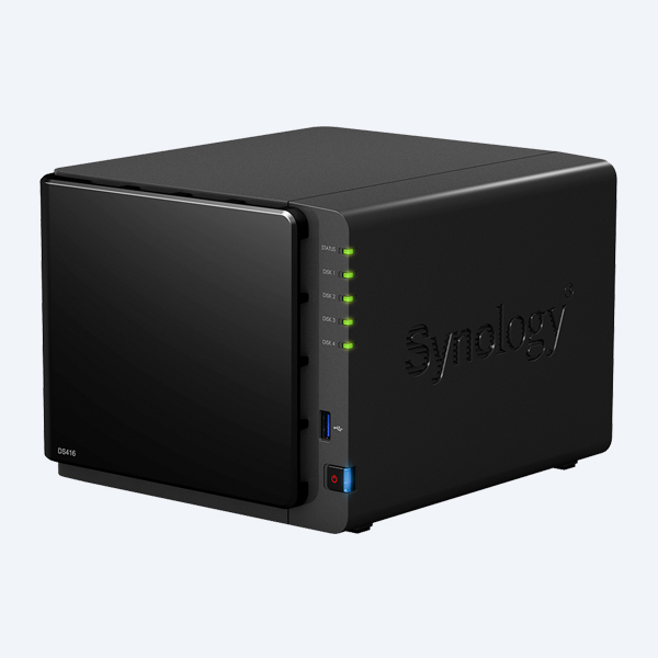 Servidor de almacenamiento NAS Synology DS416, 4 Bahías, USB/LAN, Rack