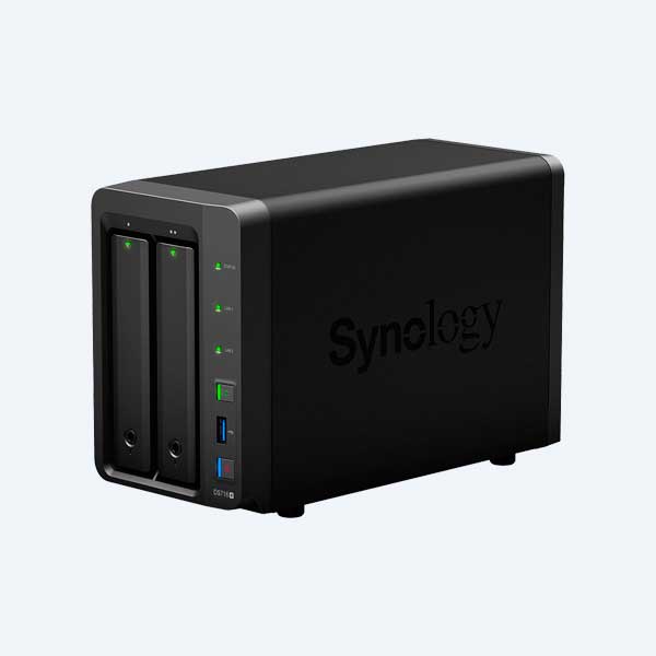 Servidor de almacenamiento NAS Synology DS716+, 2 Bahías, USB/SATA/LAN, Torre
