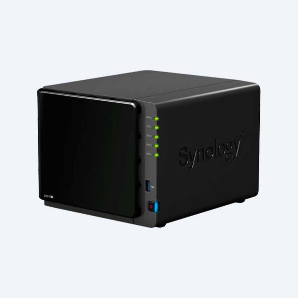 Servidor de almacenamiento NAS Synology DS916+, 4 Bahías, USB/eSATA/RJ-45, Rack
