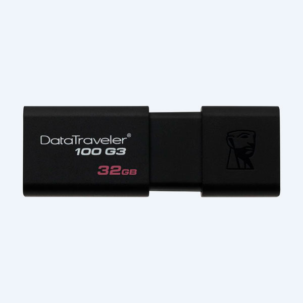 Memoria USB 3.0 Kingston DataTraveler 100 G3, 32GB, Negro