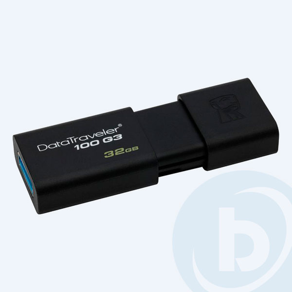 DT100G3/32GB - Memoria USB 3.0 Kingston DataTraveler 100 G3, 32GB, Negro