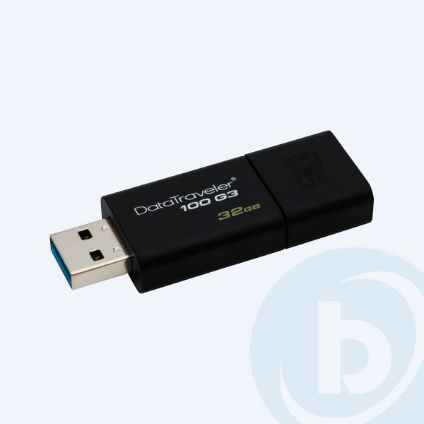 DT100G3/32GB - Memoria USB 3.0 Kingston DataTraveler 100 G3, 32GB, Negro