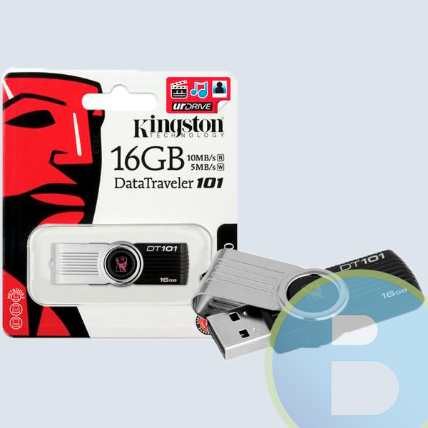 Memoria USB KINGSTON, 16GB, USB 2.0, Negro