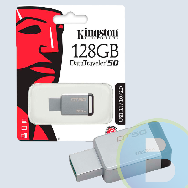 DT50/128GB - Memoria USB 3.0 KINGSTON, 128GB, USB 3.0, Negro