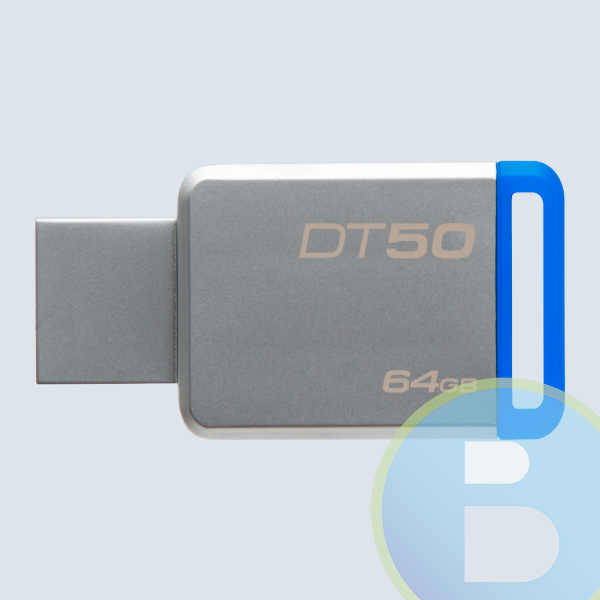 DT50/64GB - Memoria USB 3.0 KINGSTON, 64GB, USB 3.0, Azul