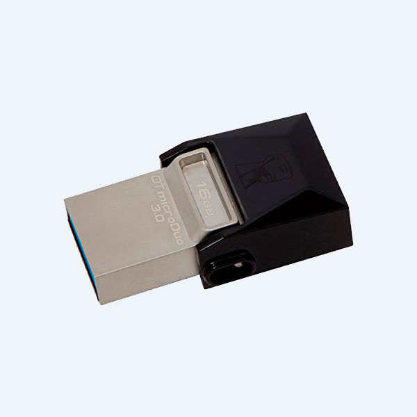 Memoria USB Kingston DT MicroDuo USB 3.0, 16GB, Negro