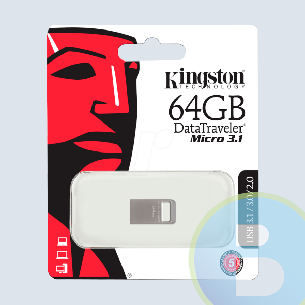DTMC3/64GB - Memoria USB Kingston RAM-2668, 64GB, USB 3.0, Micro USB, Gris