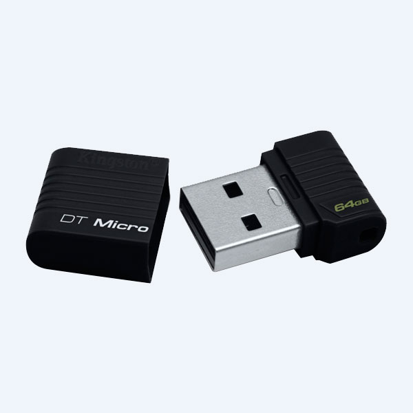Memoria USB Kingston DataTraveler Micro Black, 64GB, Negro