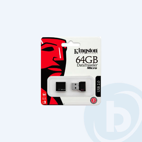 DTMCK/64GB - Memoria USB Kingston DataTraveler Micro Black, 64GB, Negro