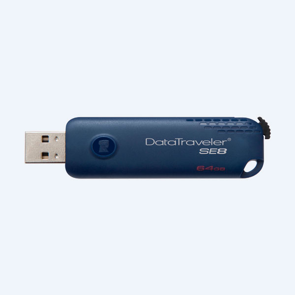 Memoria USB 2.0 Kingston DataTraveler SE8, 64GB, Azul
