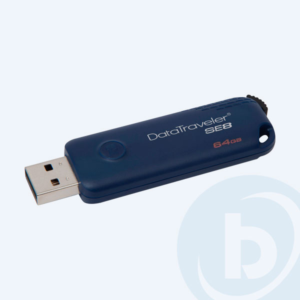 DTSE8/64GB - Memoria USB 2.0 Kingston DataTraveler SE8, 64GB, Azul