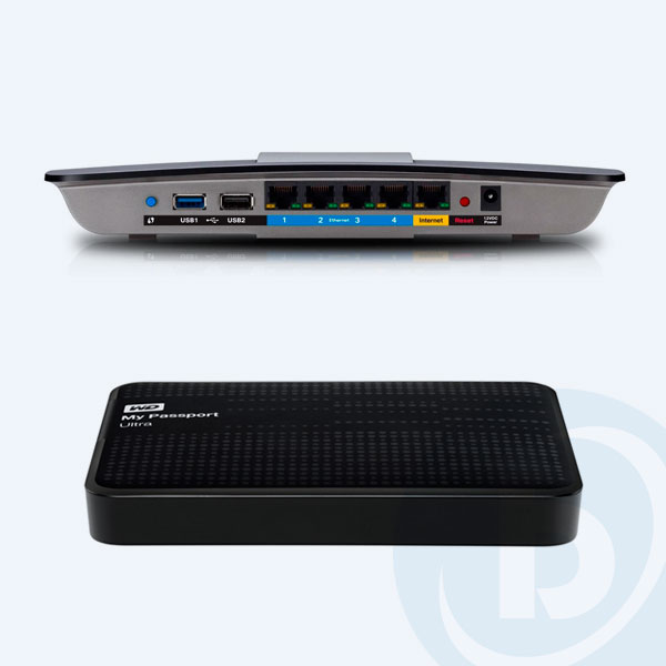 EA6500+WDBMWV0020BBK-NESN - Router Inal&aacute;mbrico Linksys EA6500, 1750Mbps, Gigabit + Disco Duro Externo Western Digital My Passport Ultra 2TB