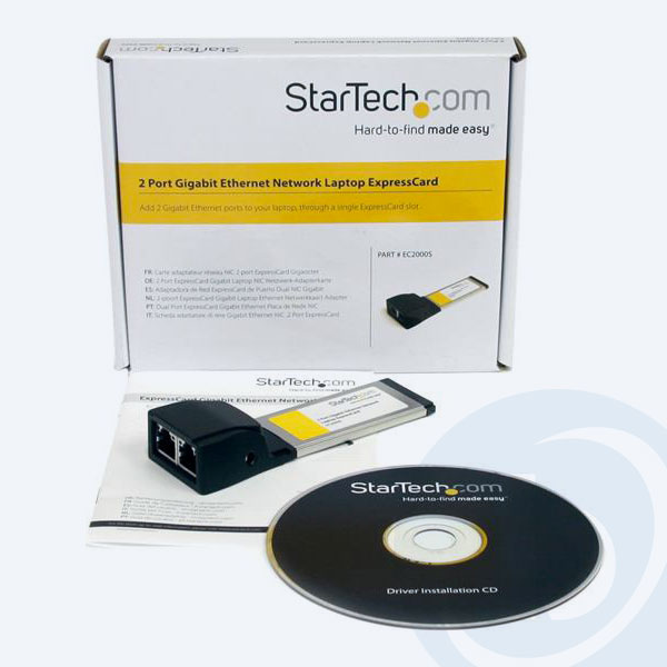 EC2000S - Tarjeta PCI Express StarTech.com EC2000S, 10/100/1000 Mbps, 2 Puerto, ExpressCard/34