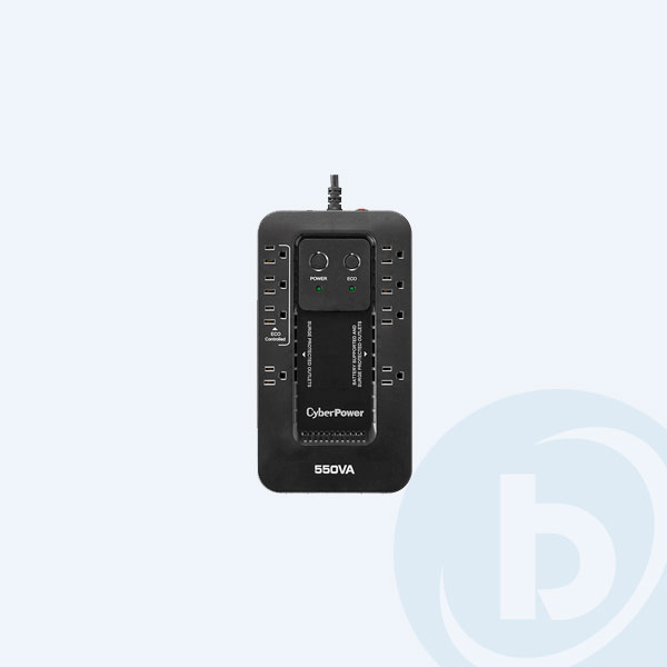 EC550G - No Break CyberPower EC550G, NDBY ECO 550VA/330W 8 CONT. C/PROT.LINEA