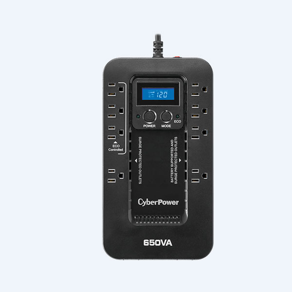 No Break CyberPower EC650LCD, 650VA, 390Watts, 8 Contactos, Proteccion de Linea