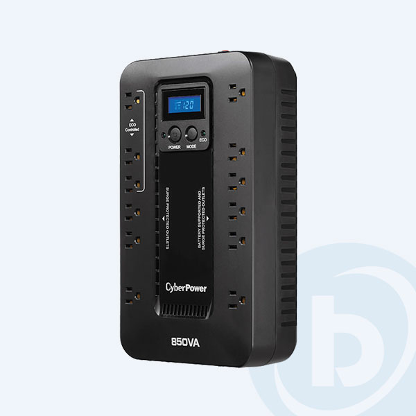 EC850LCD - No Break CyberPower STANDBY ECO, 850VA, 510Watts, 12 Contactos, Proteccion de Linea