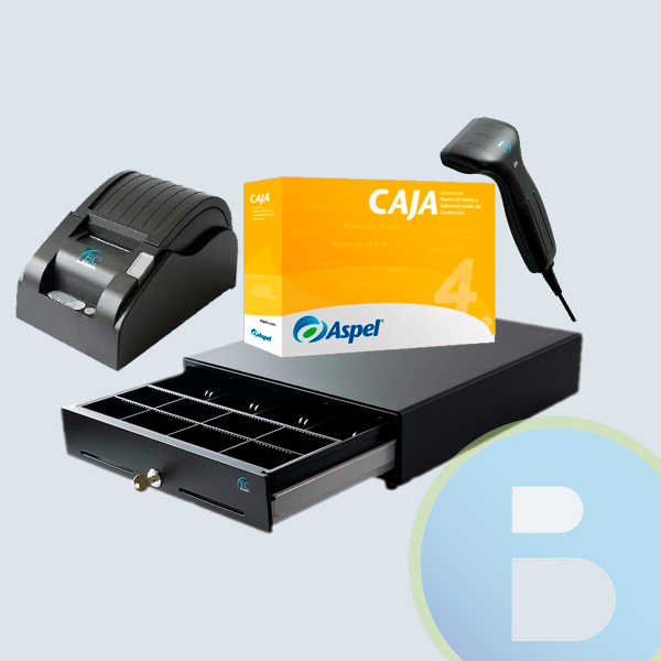 Mini Impresora Térmica EC Line EC-80320, USB, Autocortador + Lector de Código de Barras EC Line 9610, Direccional, USB + Cajón de dinero EC Line EC-CD-100M-II, 5 Divisores Billetes/7 Divisores Monedas