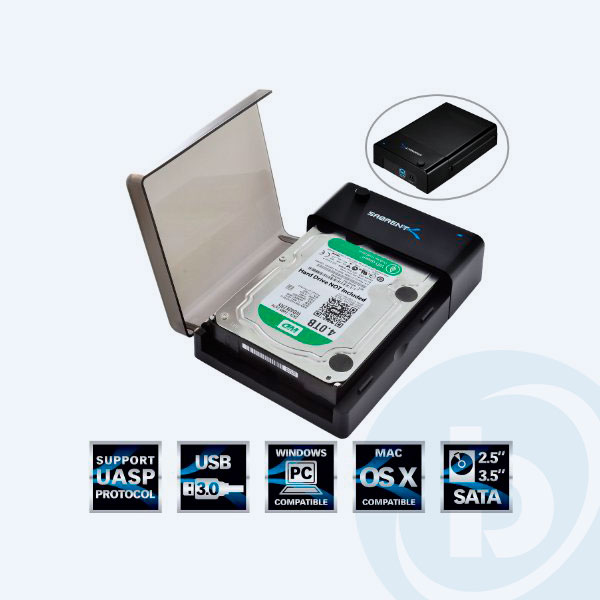 EC-DFLT - Caja para Disco Duro Sabrent EC-DFLT, Dual,  USB 3.0