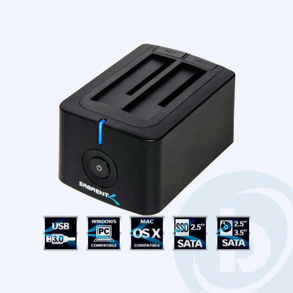 EC-HDD2 - Duplicador de Disco Duro Sabrent EC-HDD2, Bah&iacute;a Doble, USB 3.0