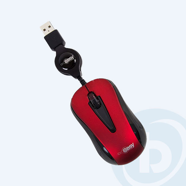 EL-993353 - Mini Mouse &Oacute;ptico Retr&aacute;ctil EasyLine, USB, Rojo