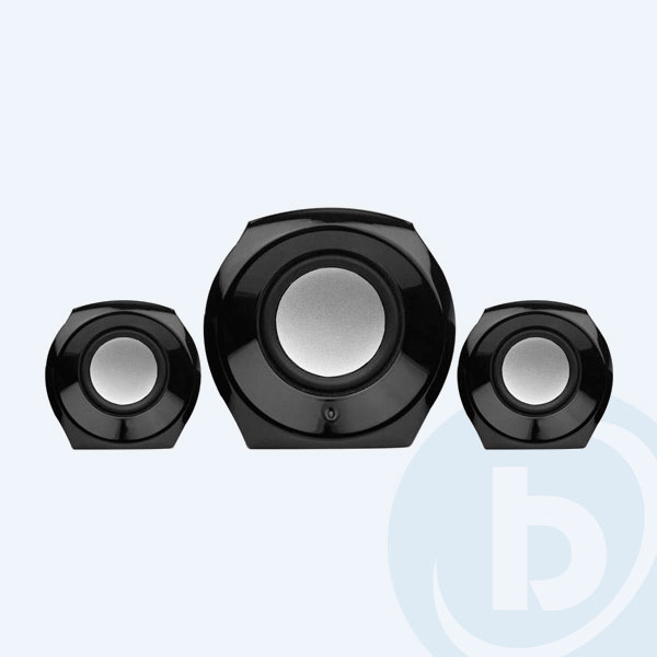 EL-993612 - Bocinas EasyLine, 2.1 Canales, 11W, SubWoofer, USB, Negros