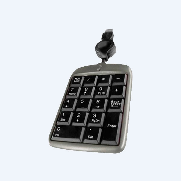 Teclado Numerico Perfect Choice Gris, Alámbrico, USB, Retráctil