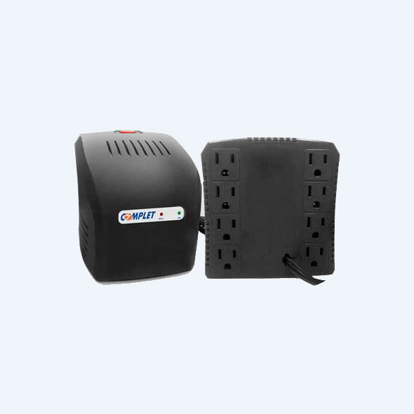 Regulador de Voltaje Complet R Plus, 1300VA, 650W, 8 Contactos