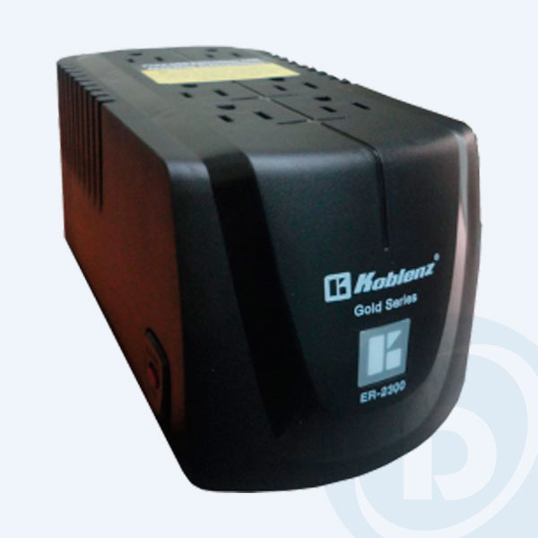 ER-2300 - Regulador de Alto Voltaje Koblenz ER-2300, 2300VA, 1000 Watts, 8 Contactos