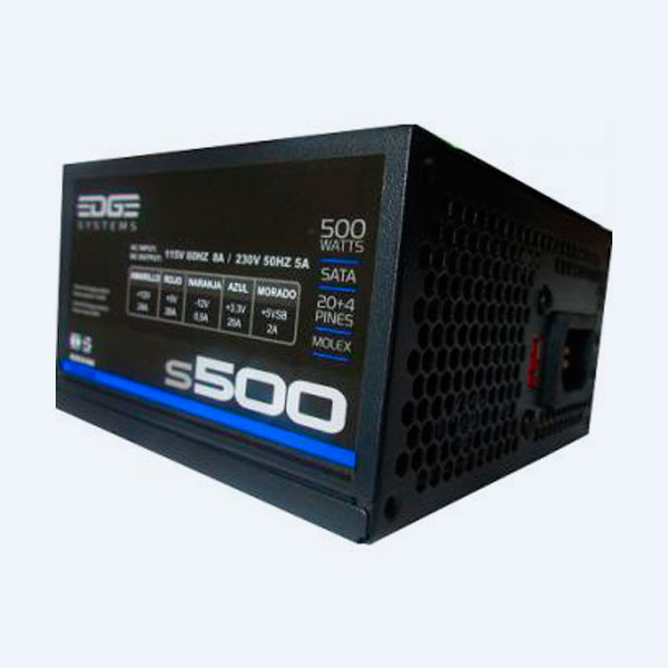 Fuente de Poder Acteck S-500, 500 Watts, 24 Pines, SATA/Molex