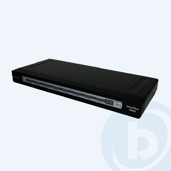 F1DA116Z - Switch KVM Belkin PRO3, 16 Puertos, PS/2/USB, Negro
