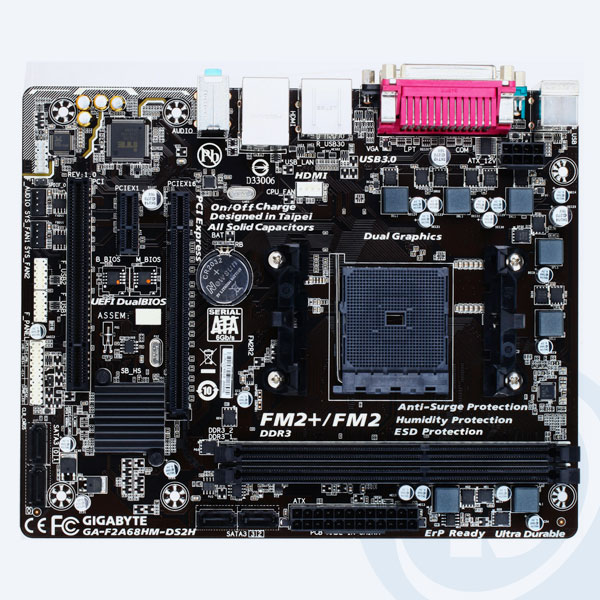 F2A68HM-DS2H - Tarjeta Madre GIGABYTE GA-F2A68HM-DS2H, 2XDDR3 2133, 1 x PCI Express x16 slot