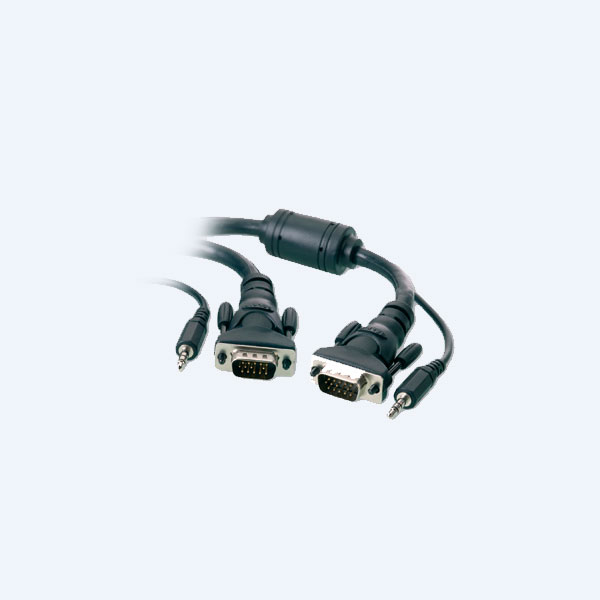Cable Adaptador SVGA/VGA 3.5mm Audio Monitor Cable HD15 a HD15 M/M VGA/Audio Belkin, 1.8 Metros